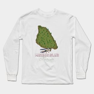 Mackinac Island Michigan travel poster Long Sleeve T-Shirt